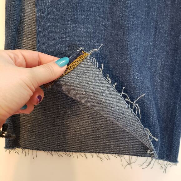 Asos Design Curve Recycled Florence Straight Leg Jeans With Side Splits Plus 28 - Picture 8 of 11